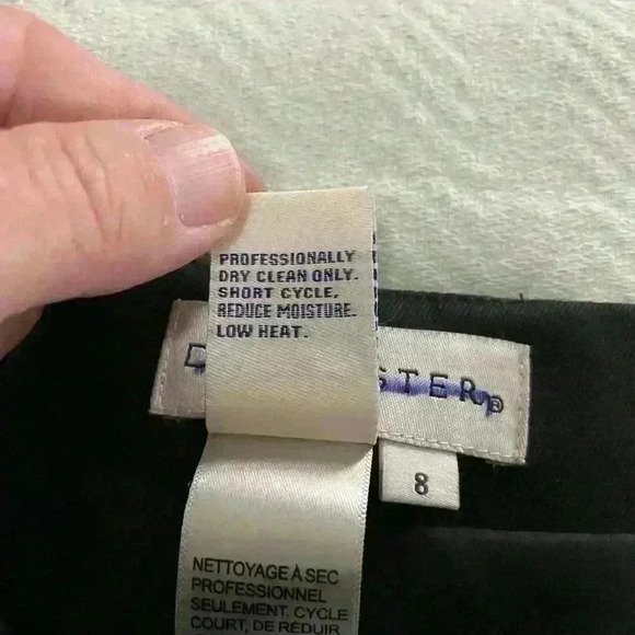 New With Tags DONCASTER Skirt Size 8 Black Pencil Knee Length Zip Career Office - Picture 3 of 7